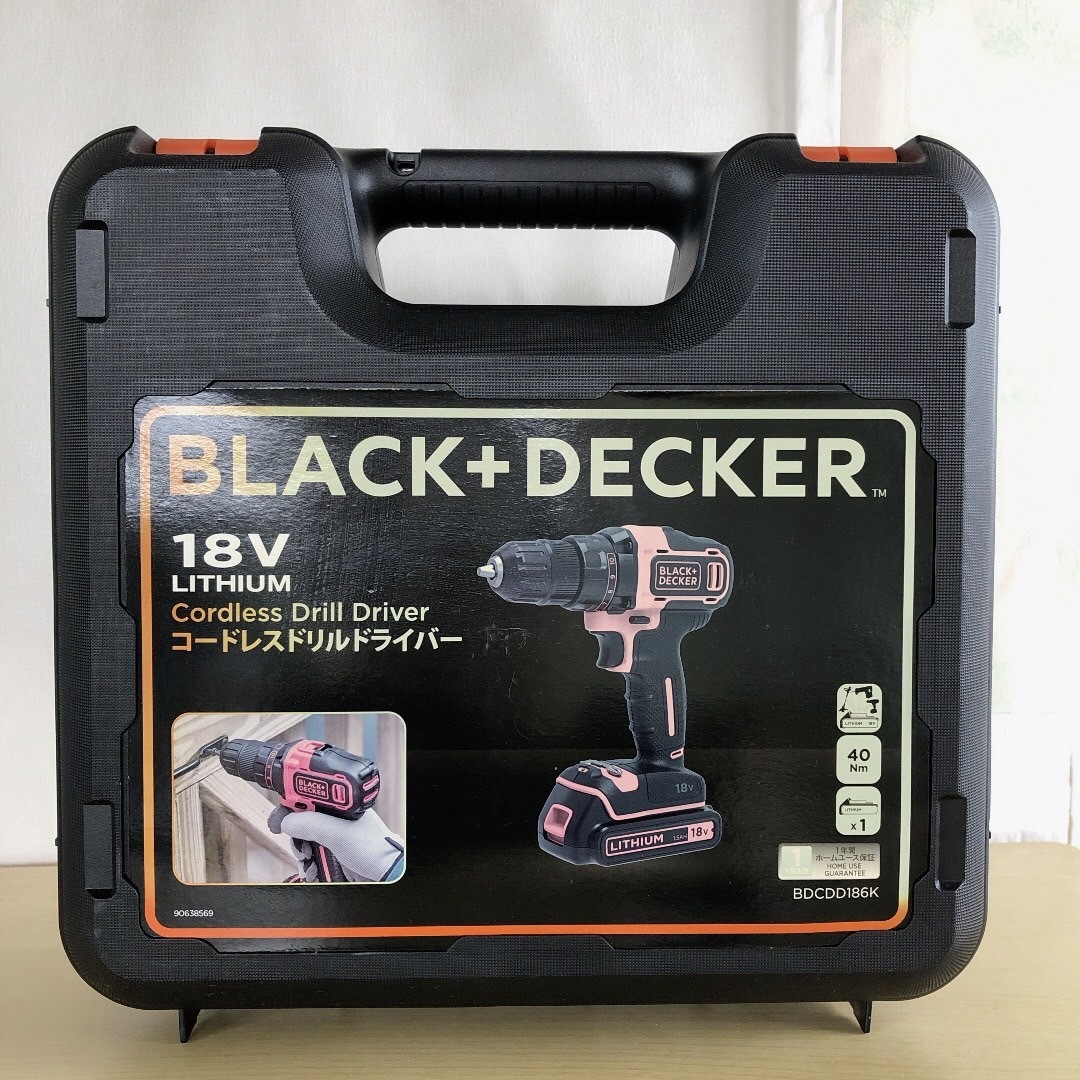 【受注生産品】 ブラック＆デッカー　コードレス・ドライバー　BDCDD186K　動作確認済み 本体