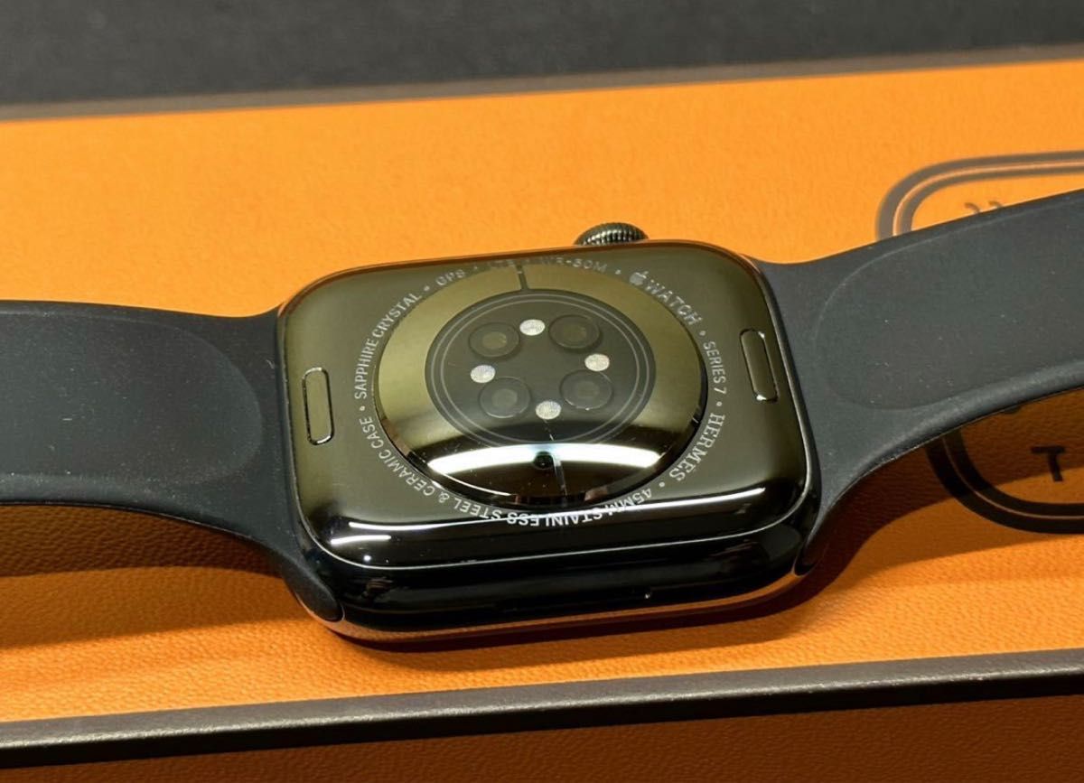 Apple Watch series7 HERMES 45mm アップルウォッチ 黒 エルメス