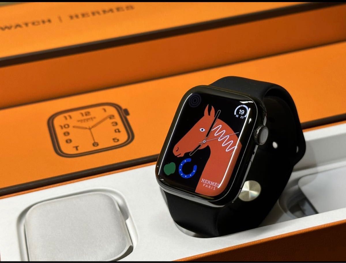 Apple Watch series7 HERMES 45mm アップルウォッチ 黒 エルメス