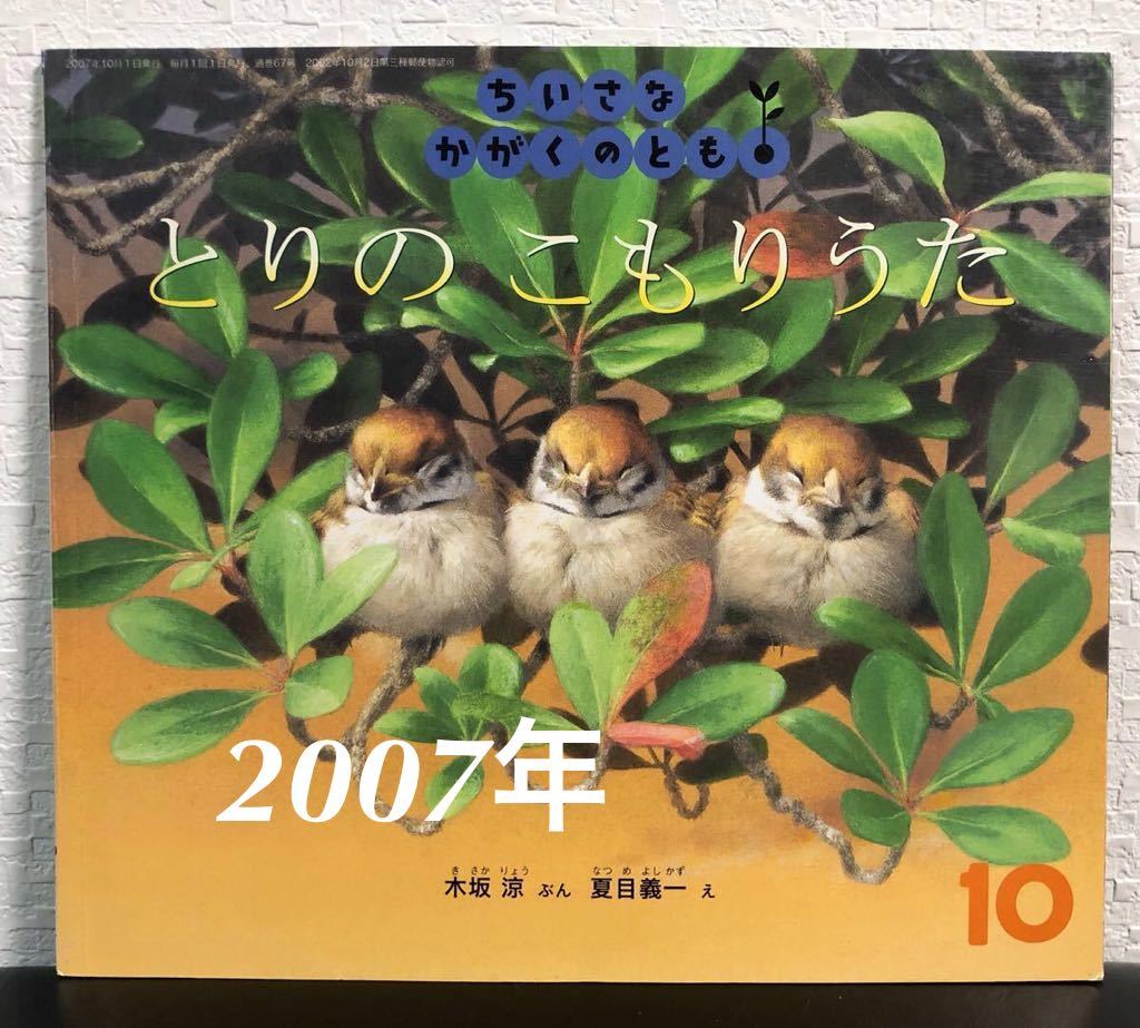 ◆絶版・当時物◆「とりのこもりうた」ちいさなかがくのとも　木坂涼　夏目義一　福音館　2007年　レトロ絵本_画像1