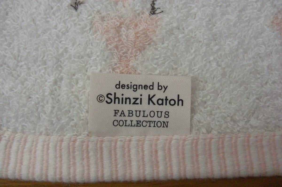 ★新品　シンジカトウ　淡いピンク　ドット　クマ　ハンドタオル　Shinzi Katoh　日本製_画像4