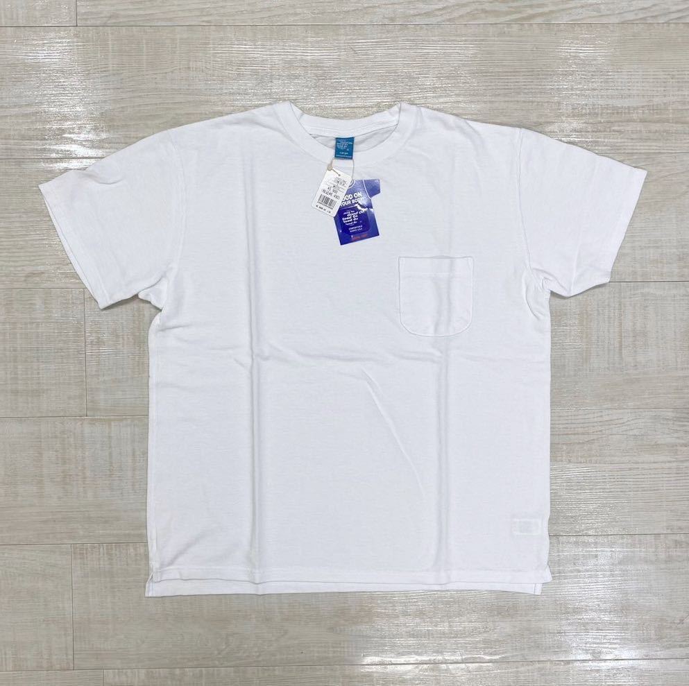 新品 GOOD ON S/S PIQUE POCKET TEE サイズ L ホワイト グッドオン ショートスリーブ ピケ ポケットTシャツ 半袖 白 Tee ポケT WHITE_画像1