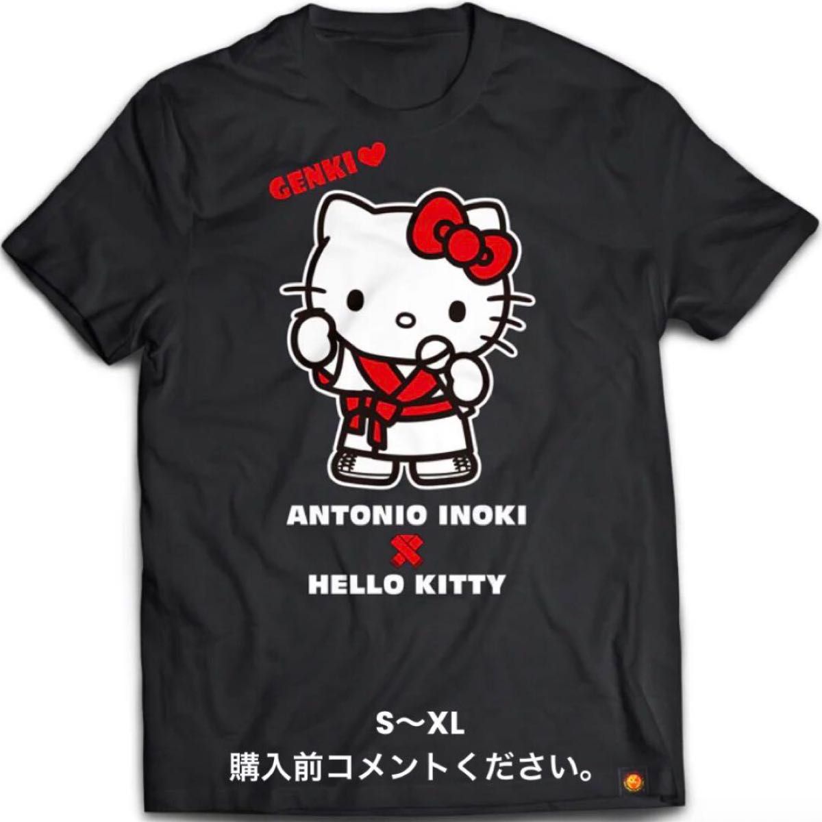 アントニオ猪木 Tシャツ ハローキティ 新日本プロレス サンリオ キティちゃん フィギュア 燃える闘魂 ストロングスタイル