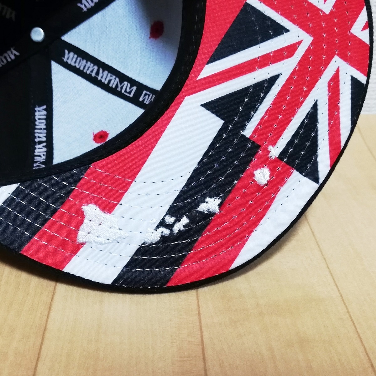 Aloha Army アロハ アーミー ロゴ 刺繍 つば裏 ハワイ州旗 ハワイ諸島 ベースボール キャップ 帽子 黒 ブラック 未使用 IN4MATION ブランド