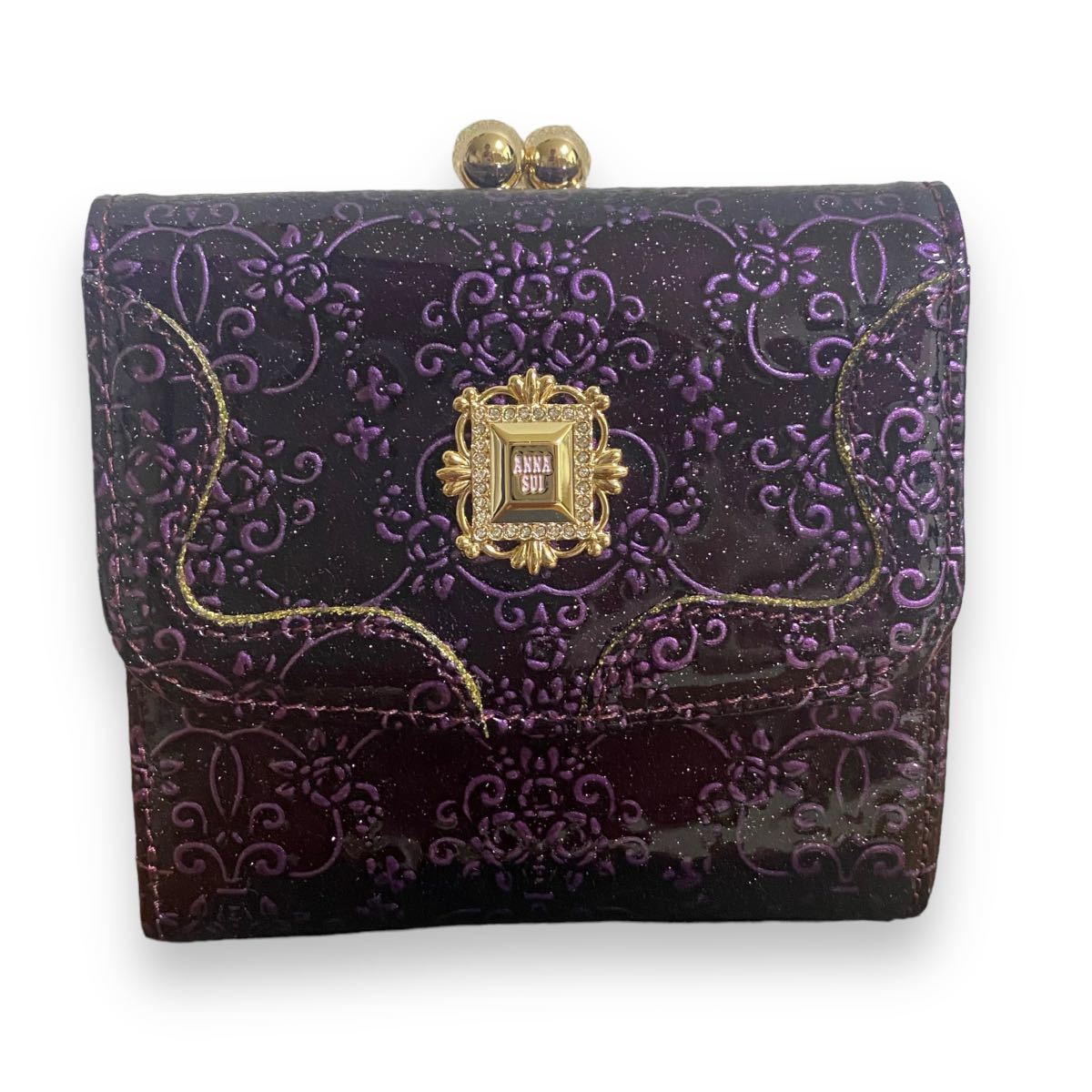 ANNA SUI アナスイ ルーミー 折り財布 がま口_画像2