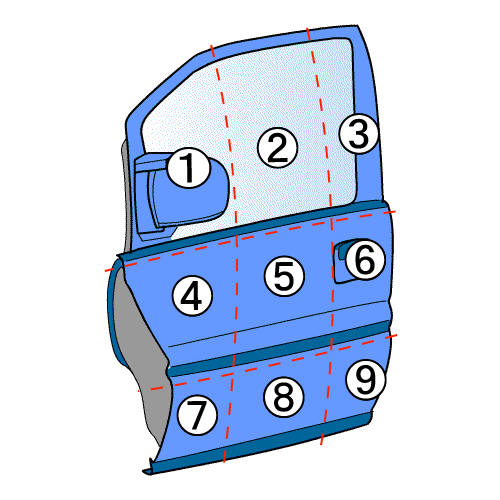 ウェイク DBA-LA700S 左FドアASSY M3108 67002-B2380_画像5