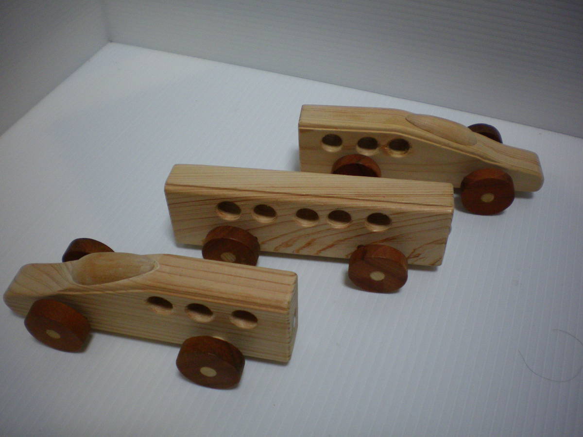  toy atelier .... Shinkansen 3 both row car wooden toy vehicle miscellaneous goods 
