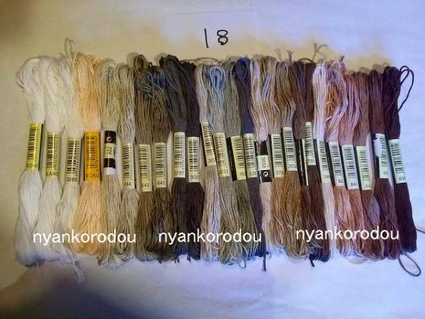 選べる！　綿25番刺繍糸 DMCと同じ色番号 18列目 20本で1100円_画像3