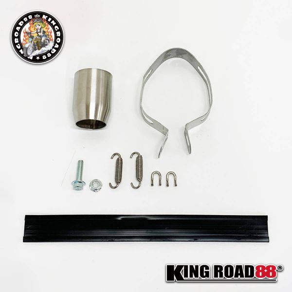 KingRoad88 ☆ 汎用 / サイレンサー / スリップオン / マフラー / 38mm - 50.8mm / 変換アダプター付 / ブラック_画像6