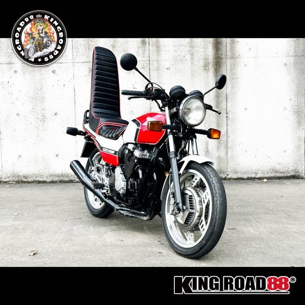 【全国送料無料■期間限定 】ホンダ / CBX400F・CBX550F / NC07 ☆艶消し / ブラック パイピングレッド / 3段シート / 三段シート_画像1