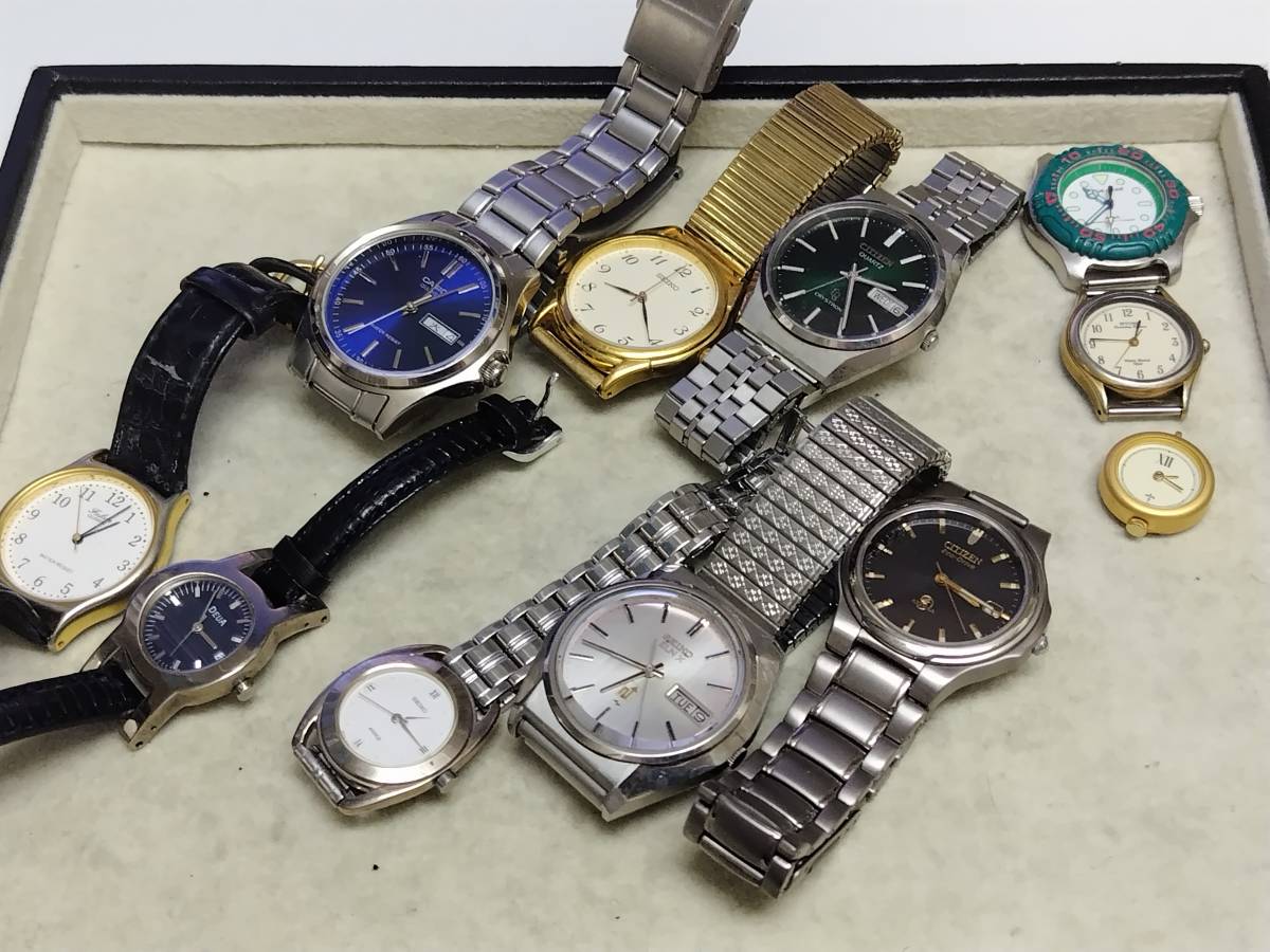 [腕時計]クォーツ 腕時計・懐中時計まとめ 11本 SEIKO CASIO CITIZEN 動作品・不動品 [中古使用品]_画像1