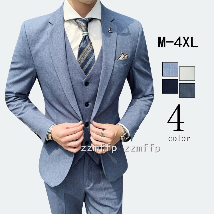 メーカー公式ショップ】 スーツ M~4XL/21XF7 結婚式 通勤 洗える