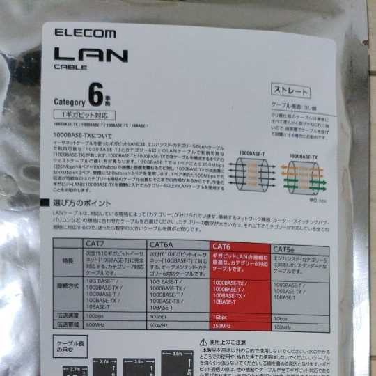 LANケーブル フラット 10m cat6準拠 爪折れ防止 ギガビット より線 ブルー LD-GFT/BU100 エレコム ELECOM 新品未使用_画像5