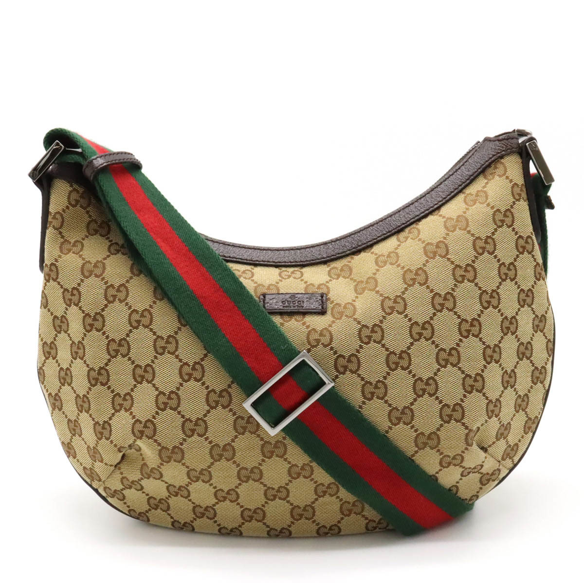 即発送可能】 グッチ GUCCI GGキャンバス ダークブラウン 茶 カーキ