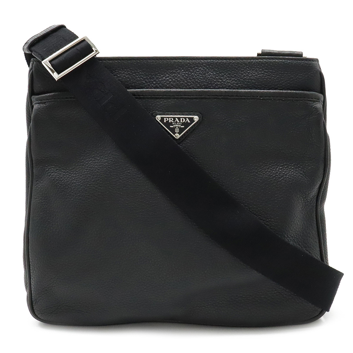 PRADA プラダ ショルダーバッグ 斜め掛け カーフレザー NERO ブラック
