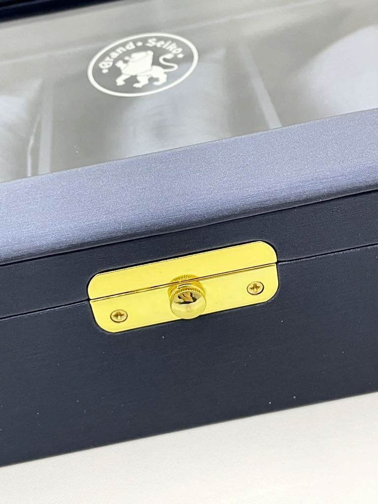 未使用品　グランドセイコー 特製ボックス　ネイビー　時計BOX 3本用　非売品 時計ケース GRAND SEIKO 60周年　スプリングドライブ　箱_画像3
