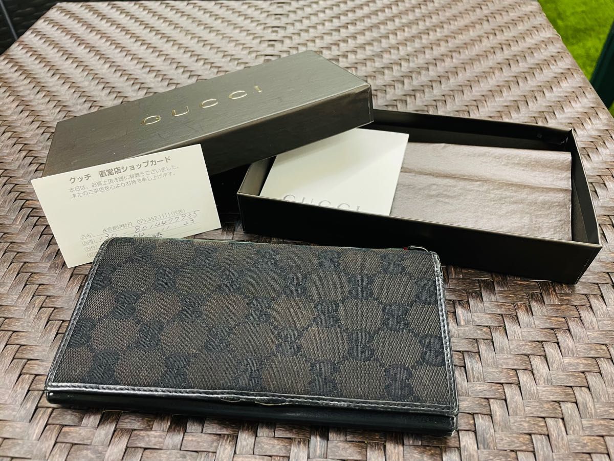 GUCCI グッチ 長財布 箱付き ショップカード有り - 長財布