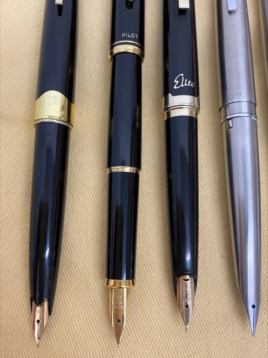 261-A8 万年筆 8本まとめ PILOT PLATINUM Mont Blanc 18K 14K