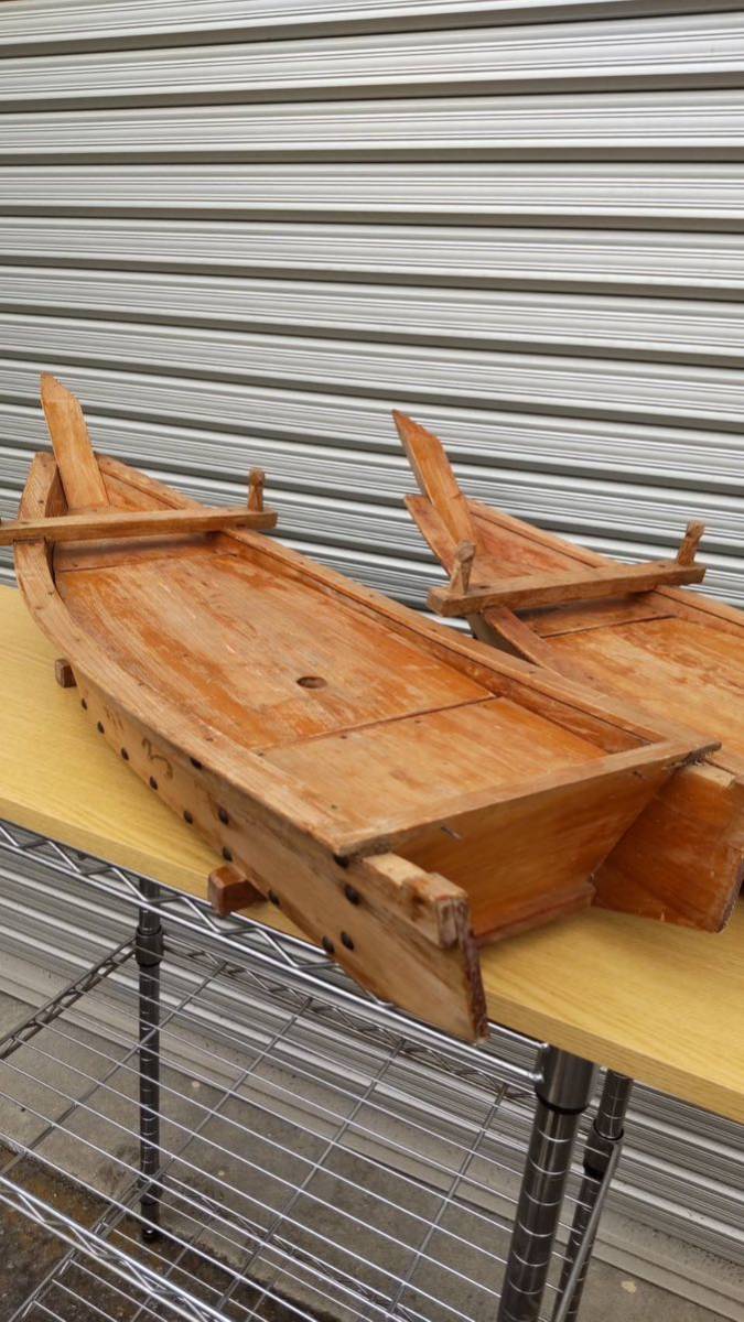 中古 大型木製舟盛り 船盛り 舟形 皿 食器 刺身 お造り 舟盛 盛り皿