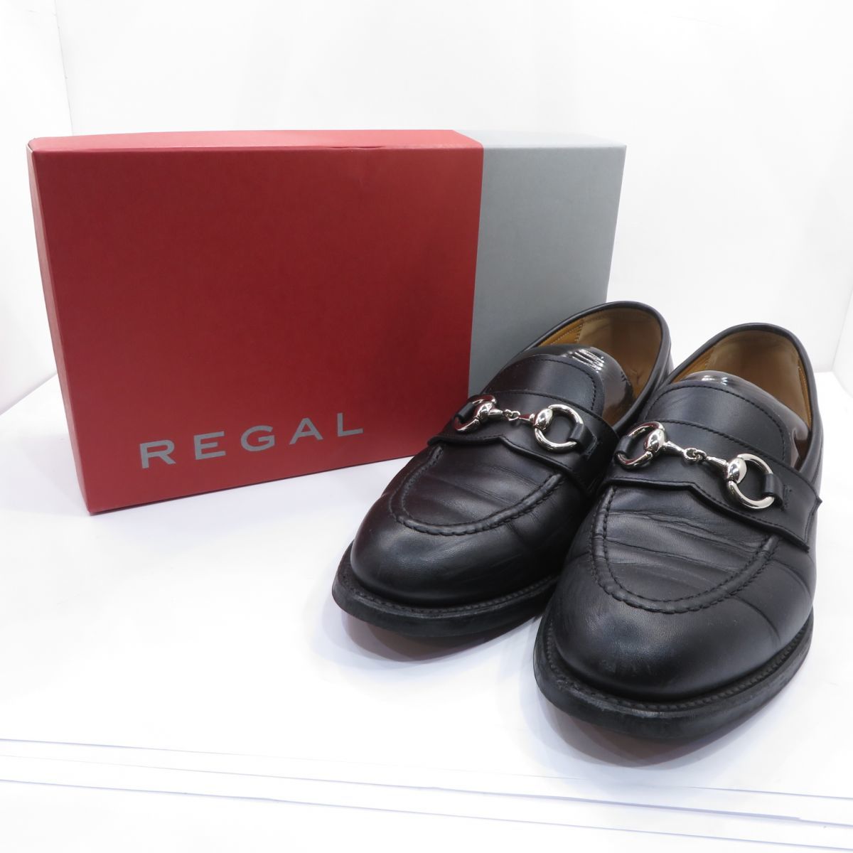 156 REGAL リーガル ビットローファー 13VR BF ブラック 25.5cm 箱有 ※中古_画像1