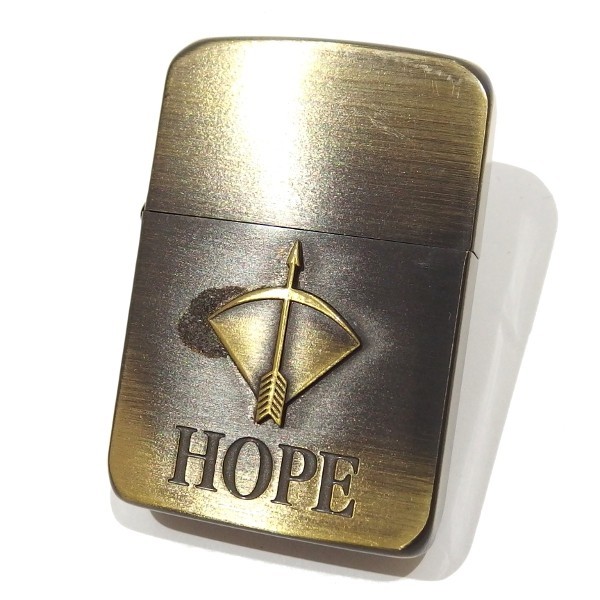 ★ZIPPO HOPE 立体 メタル ゴールド HP刻印 ライター ジッポー ホープ★