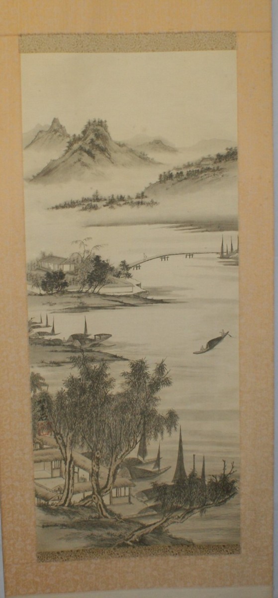 作者:翠石 画題:「水墨山水」 | inmano.com.br