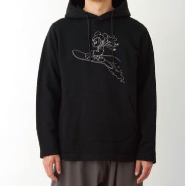 White Mountaineering Disney DESIGN PULLOVER HOODIE - BLACK White Mountaineering тренировочный Parker SIZE2