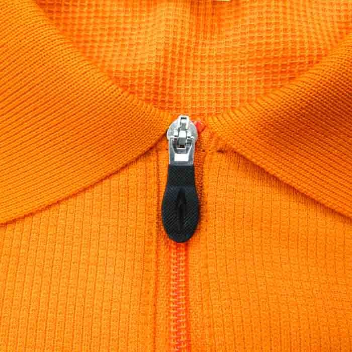 ティゴラ 長袖ポロシャツ ハーフジップ ロゴ トップス スポーツウェア プラクティスシャツ メンズ Lサイズ オレンジ TIGORA_画像3