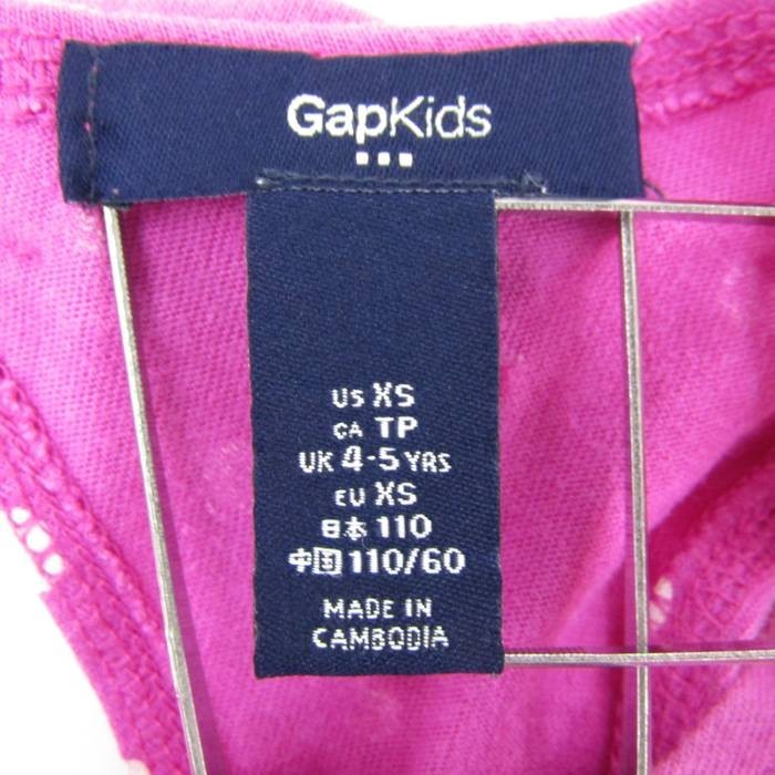 ギャップキッズ ドット柄 ノースリーブワンピース 女の子用 110サイズ ピンク白 キッズ 子供服 GAPKIDS_画像3