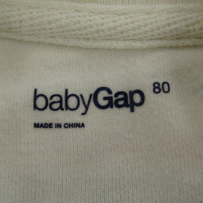 ベビーギャップ フリル襟 半袖ポロシャツ ボーダーワンピース 女の子用 80サイズ 白黄 ベビー 子供服 babyGAPの画像3