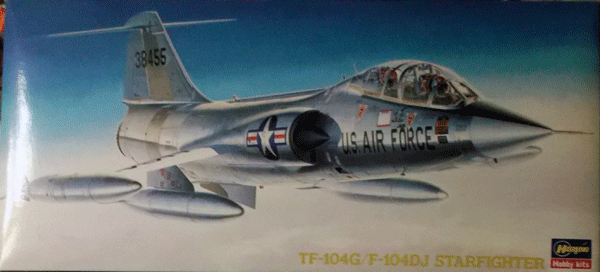 ハセガワ/1/72/アメリカ空軍ロッキードTF-104G/F-104DJスターファイター練習機/未組立品/組立説明書欠_画像1