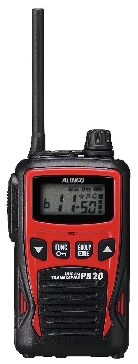 アルインコ DJ-PB20R レッド 特定小電力トランシーバー + NH-23A イヤホンマイク 無線機の画像2
