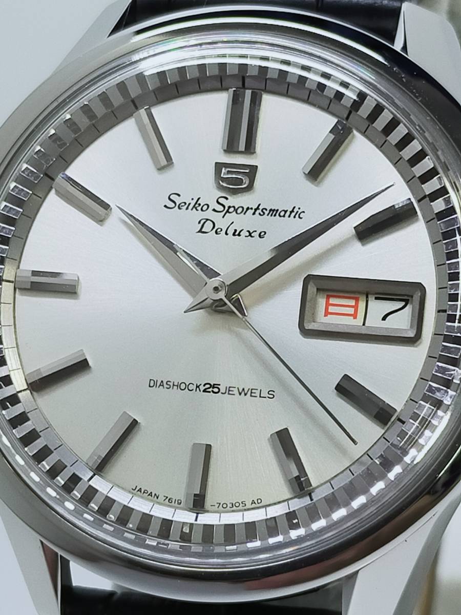 セイコー SEIKO Sportsmatic 5 Deluxe 25J 7619-7060 オーバーホール済み_画像6