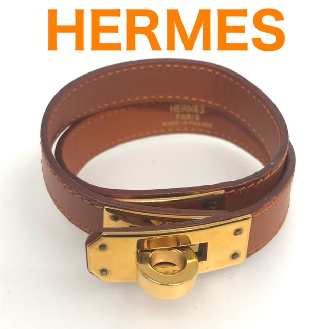 本物保証! 【Herms】エルメス オレンジ ブレスレット ケリードゥブル