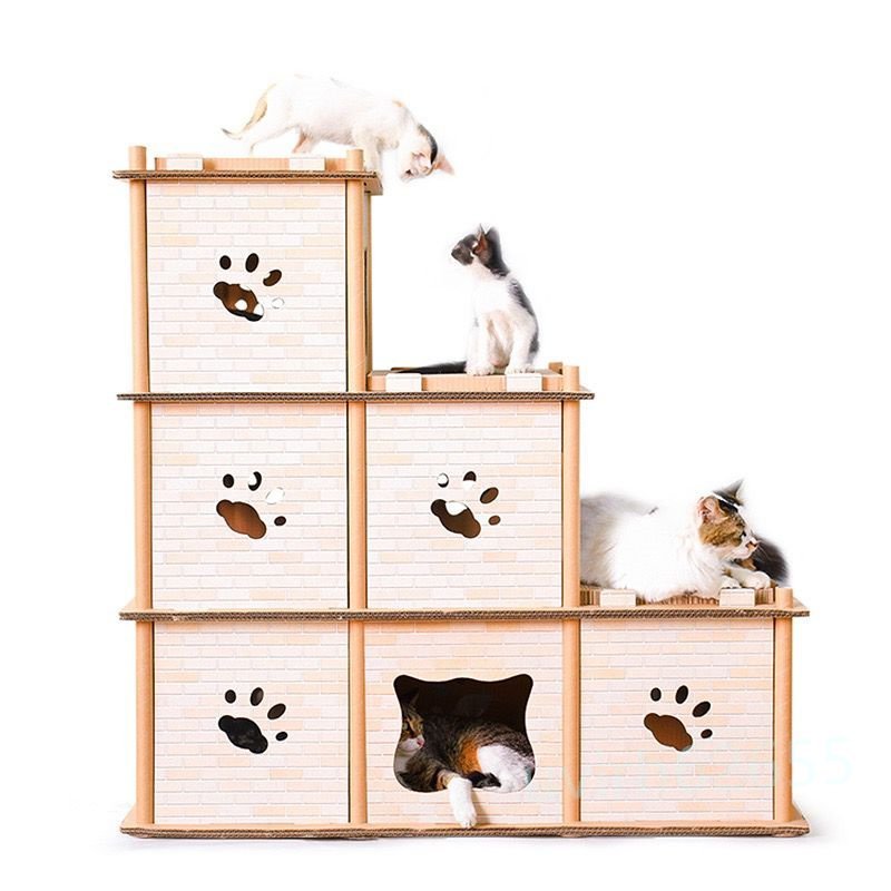 公式 三段階猫部屋 変形 人気推薦 猫タワー 多くの猫が一緒に遊べる