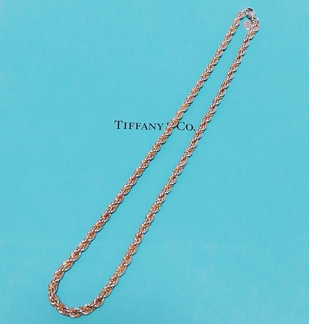 美品 vintage Tiffany ツイストネックレス TIFFANY&Co 18金 ネックレス