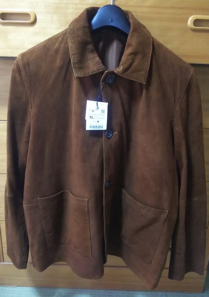 ZARA ザラ スエード ジャケット ブラウン 茶 ヤギ皮 ゴート 革 ZARA ザラ スエード ジャケット ブラウン 茶 ヤギ皮 ゴート 革