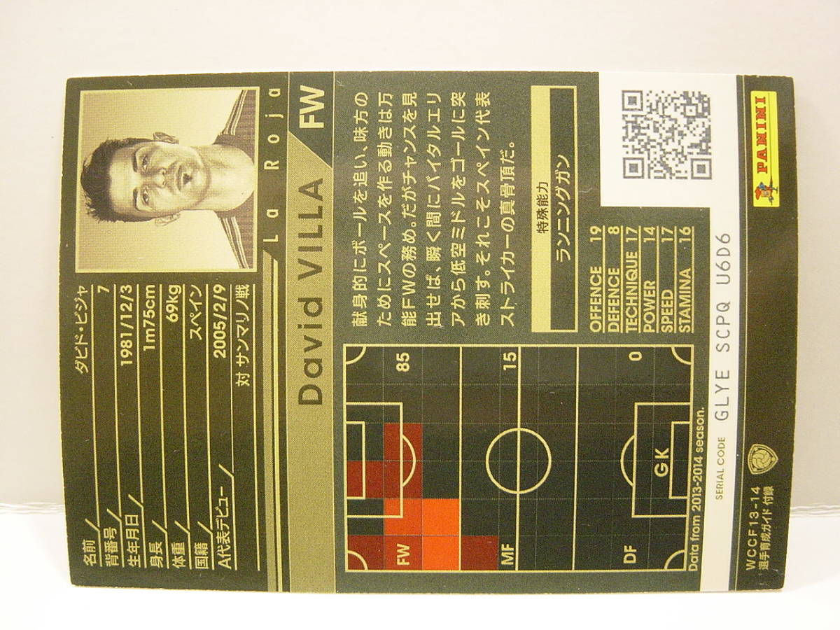 ■ WCCF 2013-2014 SPS-EXT ダビド・ビジャ　David Villa 1981 Spain　ESP La Roja 13-14 Extra Card_画像6
