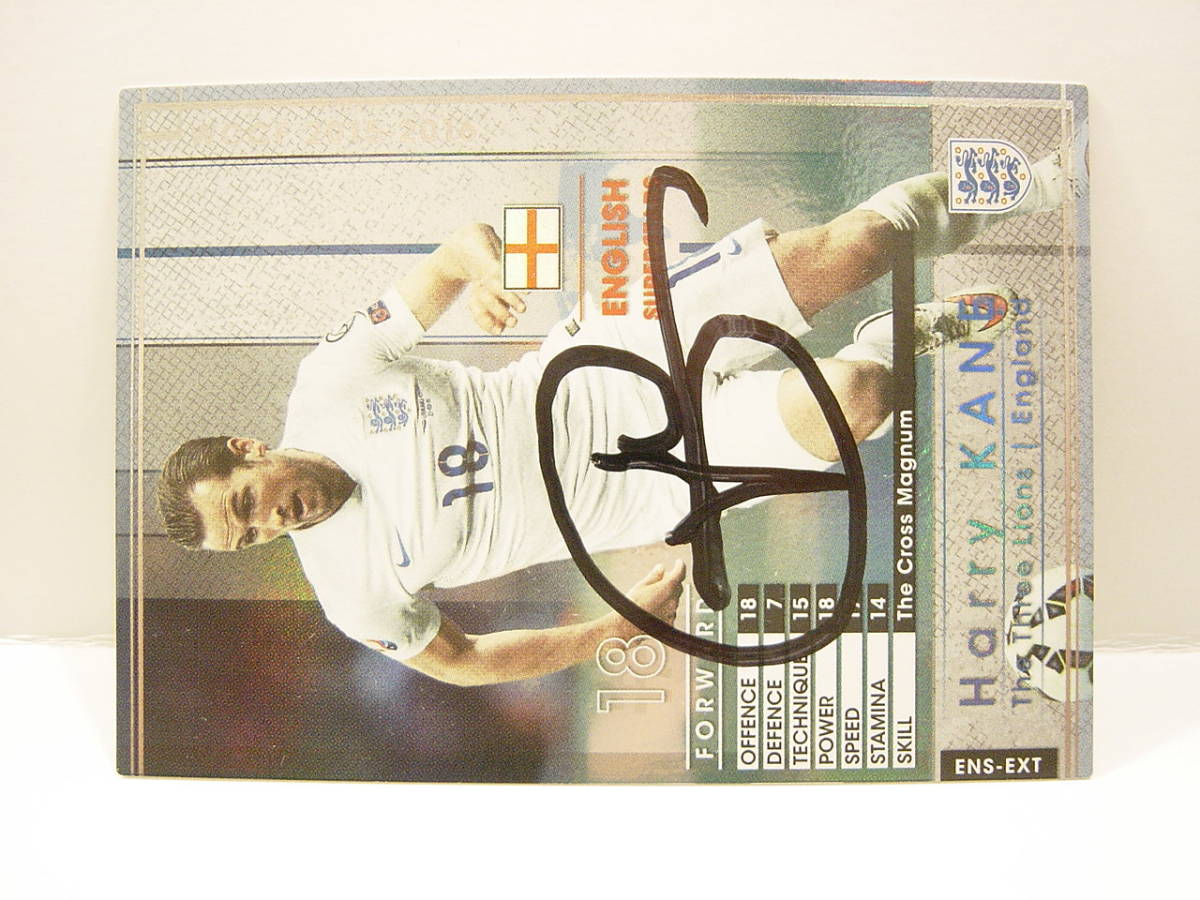 直筆サインカード WCCF 2015-2016 ENS ハリー・ケイン Harry Kane 1993 England No.18 Three Lions 15-16 Panini Extra Card