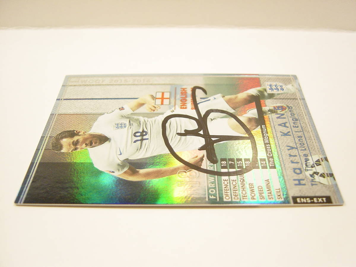 直筆サインカード WCCF 2015-2016 ENS ハリー・ケイン Harry Kane 1993 England No.18 Three Lions 15-16 Panini Extra Card