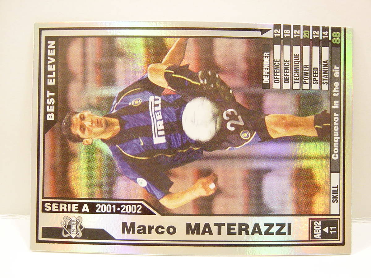 Panini WCCF 2001-2002 AE マルコ・マテラッツィ　Marco Materazzi 1973 Italy　FC Inter Milano 01-02 Serie A Best eleven_画像2