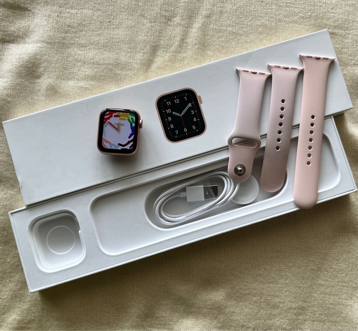 【液体ガラコ両面済・BT100%】Apple Watch アップルウォッチ SE1 GPS 40mm PG アルミケース