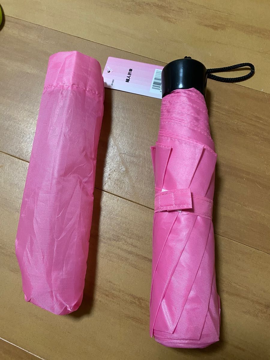 新品　折りたたみ傘　レディース　婦人　55cm  ピンク　雨傘