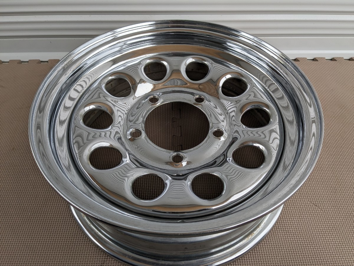 2 1本 スペア スズキ 純正 メッキ 鉄 スチールホイール 15X5 5J (+10