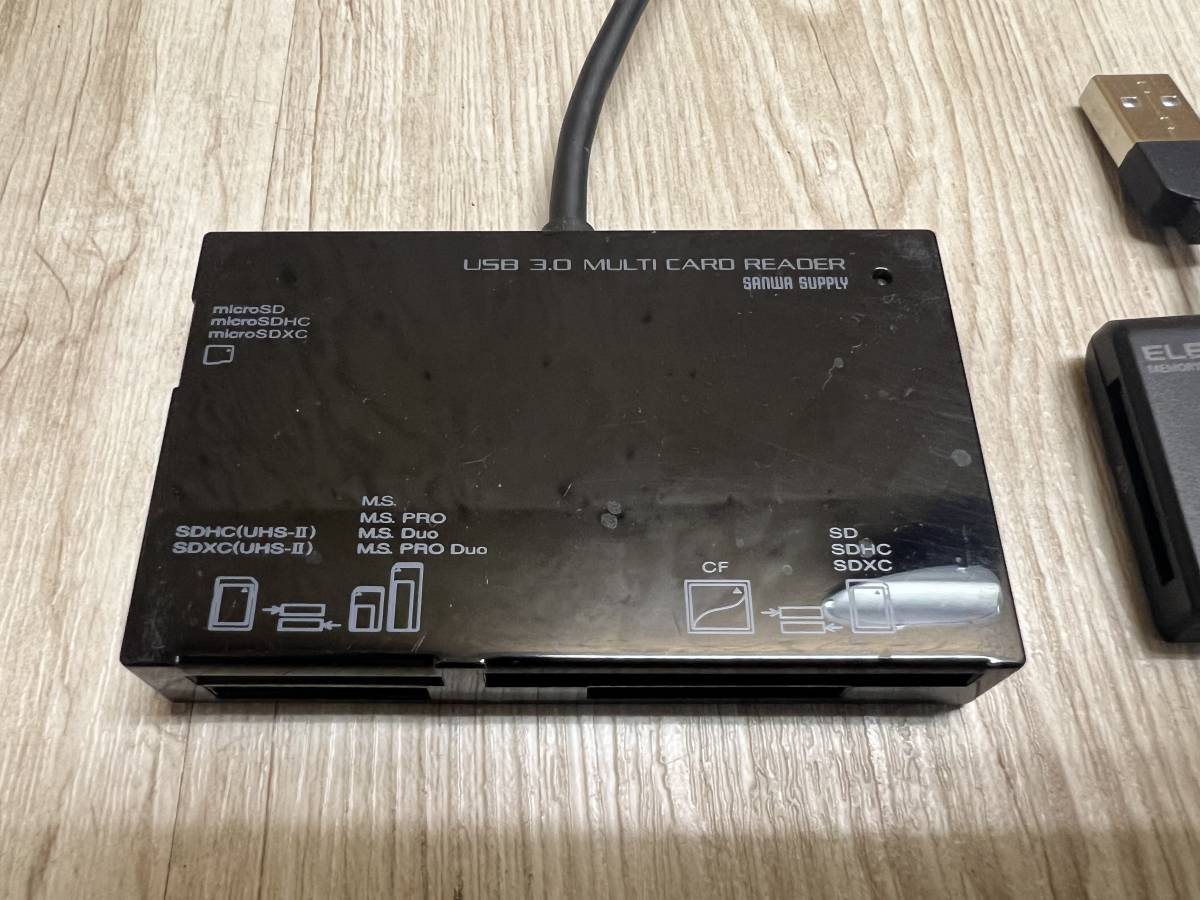#7809-0613 3 шт. комплект Sanwa Supply MR-K009BK / ADR-ML23BK носитель информации устройство для считывания карт отправка размер :60 предположительно 