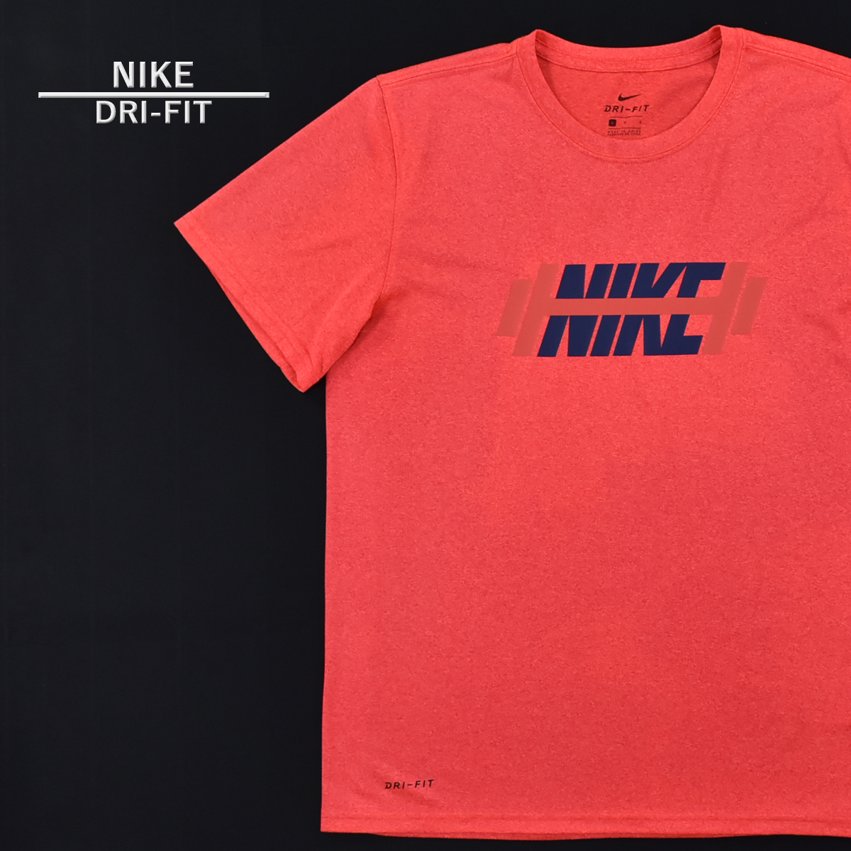 送料300円│NIKE ナイキ ★ DRI-FIT ドライフィット 半袖 Tシャツ 赤 メンズ L_画像1