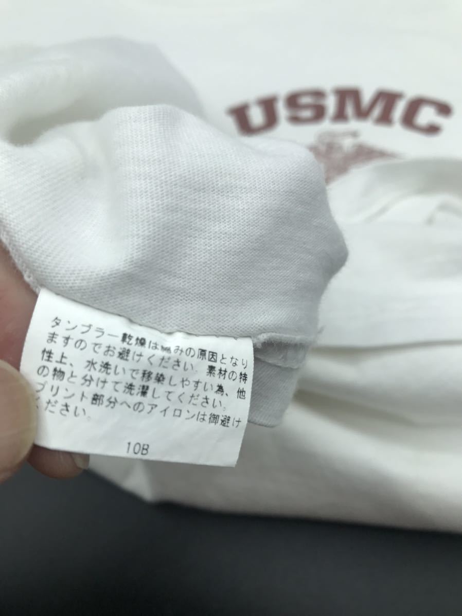 【アメリカ製】バズリクソンズ 半袖BUZZ RICKSON’S U.S.MARINE CORPS Teeシャツミリタリー USA製 丸胴 白M_画像8