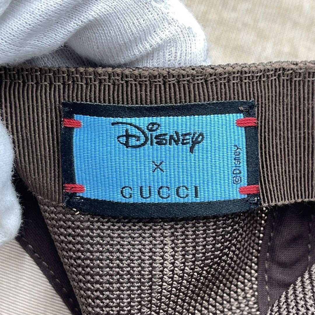 未使用級 GUCCI×Disney グッチ×ディズニー 限定コラボ ドナルド キャップ 帽子 GGスプリーム 総柄 Lサイズ 付属品完備 メンズ  レディース