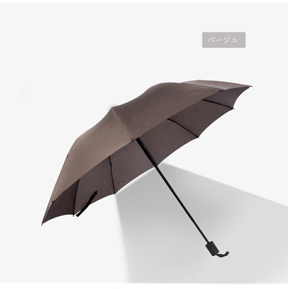 折りたたみ傘 晴雨兼用 ビッグ 黒 撥水 耐風 遮光 三つ折り 傘骨10 紫外線
