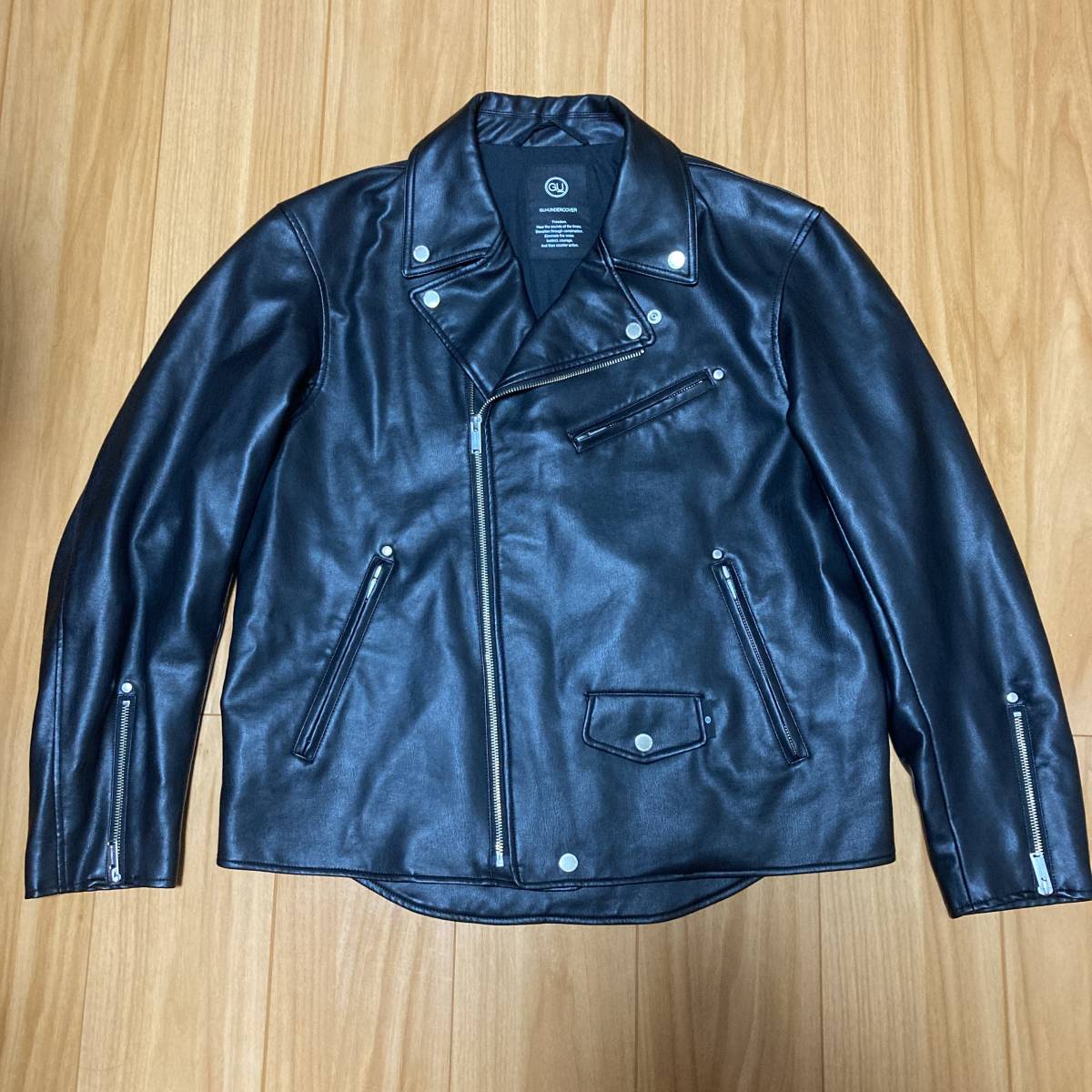 □新品□Lサイズ□GU X アンダーカバー フェイクレザージャケット